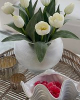 Tulpaner mix 36 cm - Vit