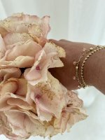 Roc Charm Armband  - Guld/Ljusrosa