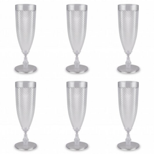 Champagneglas Dolly Diamond 6-pack